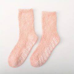 5 Pairs Cozy Fuzzy Socks Non slip Floor Stockings Women's Hosiery