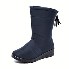 Women's Waterproof Wedge Snow Boots Plush Lined Comfortable Winter Boots