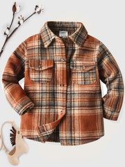 Toddler Boys Plaid Winter Jacket Kids Clothes