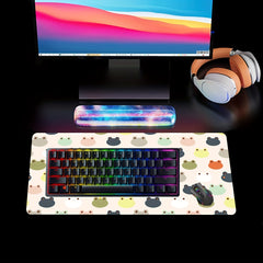 Colorful Frog Extended Mouse Pad 60 X 35 Non Slip Rubber Base