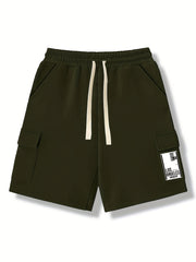 Comfy Cargo Shorts Men's Casual Stretch Elastic Waist Drawstring Shorts