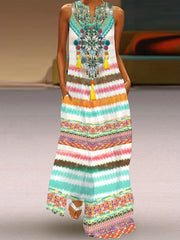 V-neck Sleeveless Dress for Spring & Summer