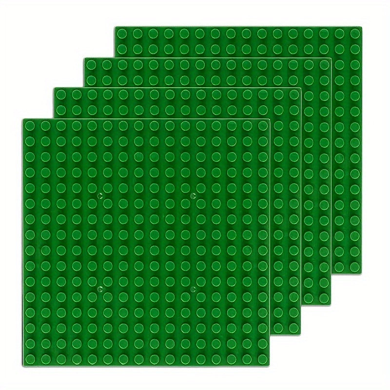 4pcs 16x16 Building Block Base Plate Compatible With Main Brands
