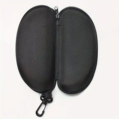 Large Zipper Sunglasses Case Anti Pressure Glasses Pouch with Hook