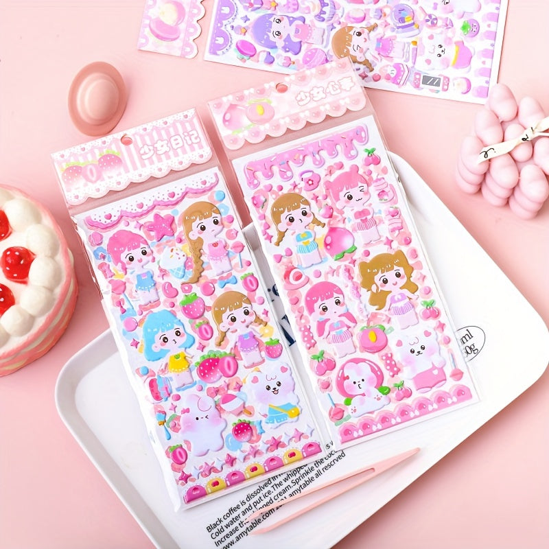 Cartoon 3D Dress Up Foam Stickers