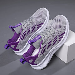 Women's Breathable Trail Running Sneakers with Thick Bottom