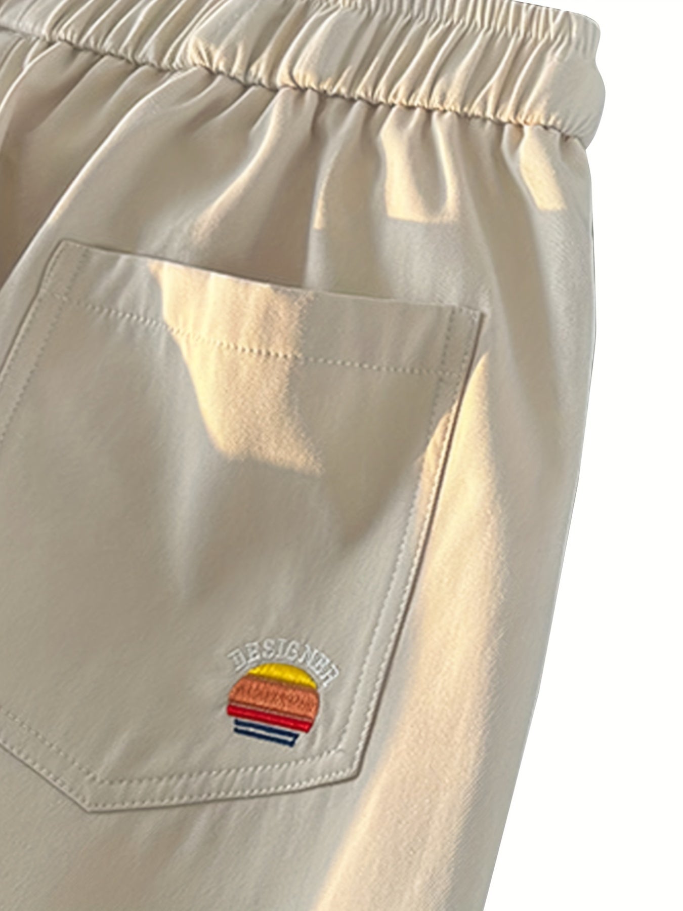 Mens Casual Solid Loose Fit Long Shorts for Spring Summer