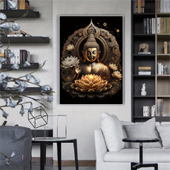 Buddha Lotus Art Bedroom Picture Painting Living Room Wall Decoration