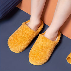 Women's Solid Warm & Comfy Slippers Soft Fleece Footwear