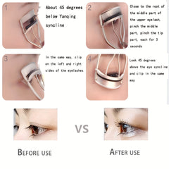 10 Refills Eyelash Curler for Women - Lifts Lashes - Long Lasting Natural Look