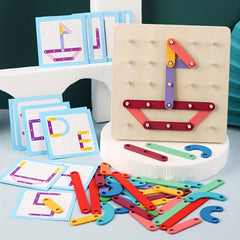 Montessori Pegboard Puzzle Set for Early Education