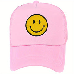 Vintage Mesh Trucker Hat with Smile Foam High Crown