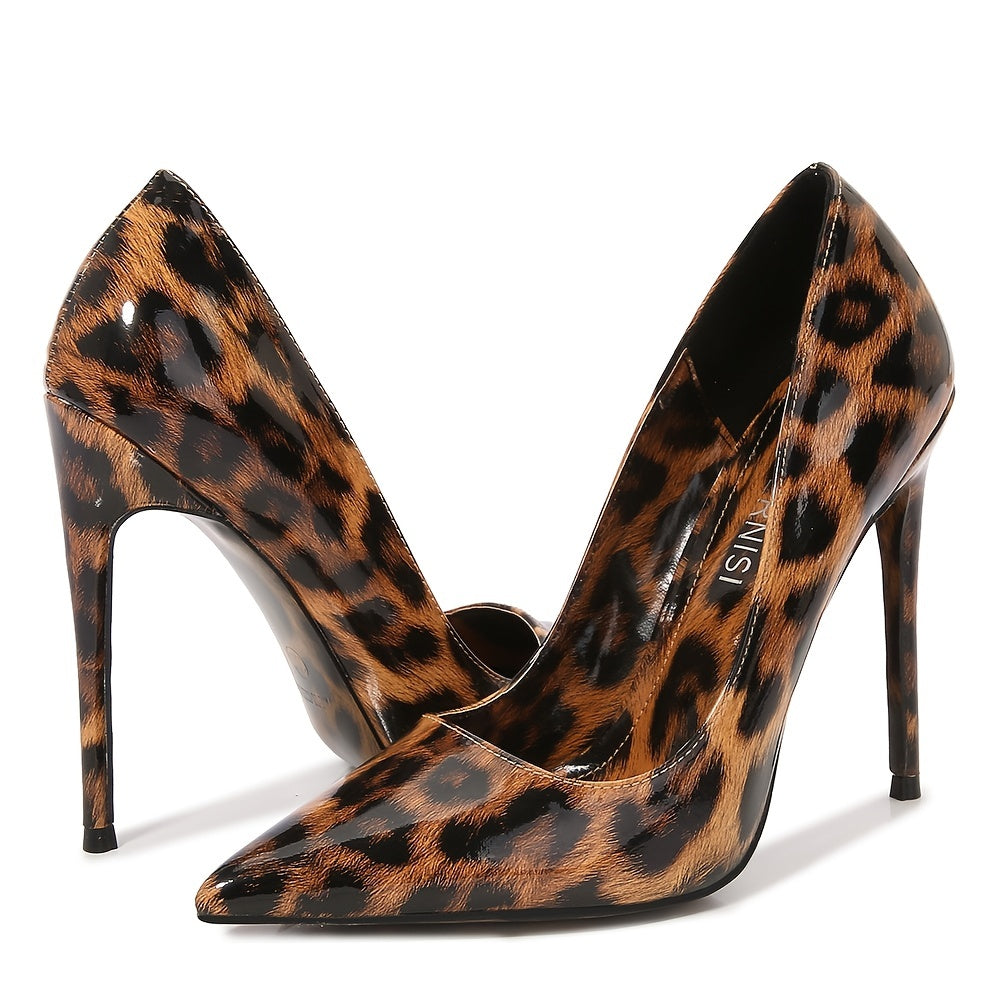 Leopard Print Pointed Toe High Heels Stiletto Pumps