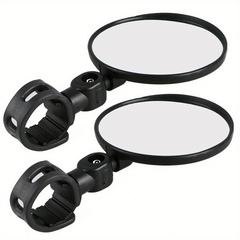 2pcs 360 Rotatable Bike Mirror for Mountain & Road Bikes Safety Visibility