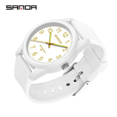 SANDA Unisex Sports Quartz Wristwatch Water Resistant Round Dial