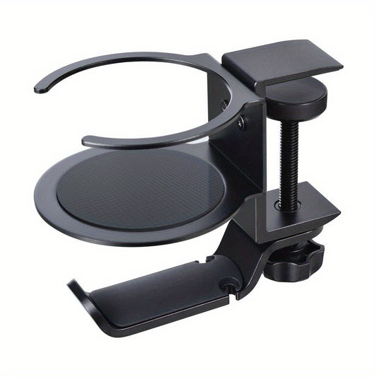 Sleek Headphone Hanger Stand & Drink Cup Holder