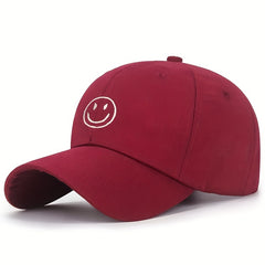 Embroidered Smiling Face Peaked Cap Unisex Baseball Cap