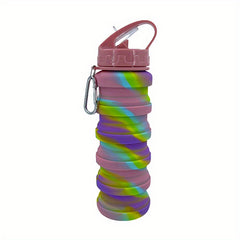 Portable Camo Water Cup Silicone Telescopic Sports Bottle