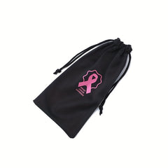 Pink Ribbon Cancer Warrior Glasses Bag