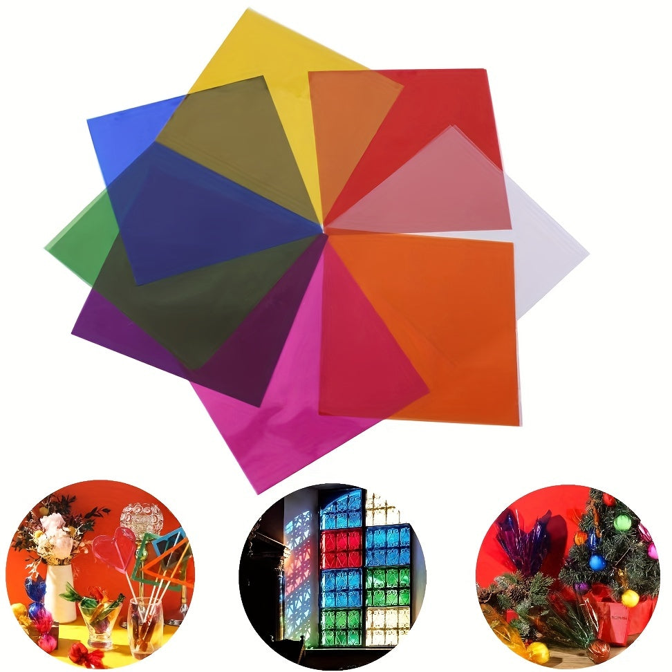 120pcs Colorful Cellophane Sheets for DIY Crafts & Wrapping Paper