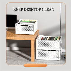 1pc Snack Storage Box Organization Basket Plastic Desk Desktop Storage Box