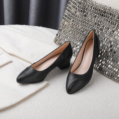 Block Heel Court Shoes Solid Pumps Women's Footwear