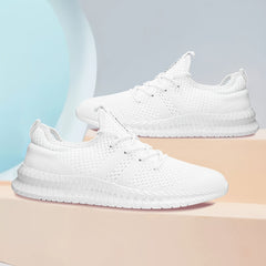 Women's Lace Up Mesh Running Shoes Lightweight Sports Sneakers
