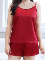 Satin Cami Tops & Shorts Pajama Set