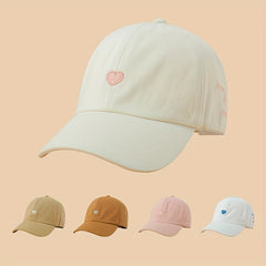 Kids Love Letter Embroidery Top Ponytail Hat