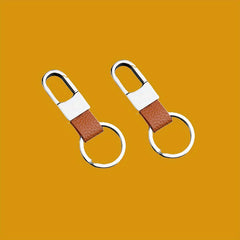 2pcs Leather Keychain Creative Gift For Men