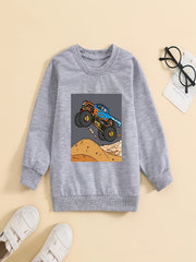 Boy's Printed Sweatshirt for Outdoor Play
