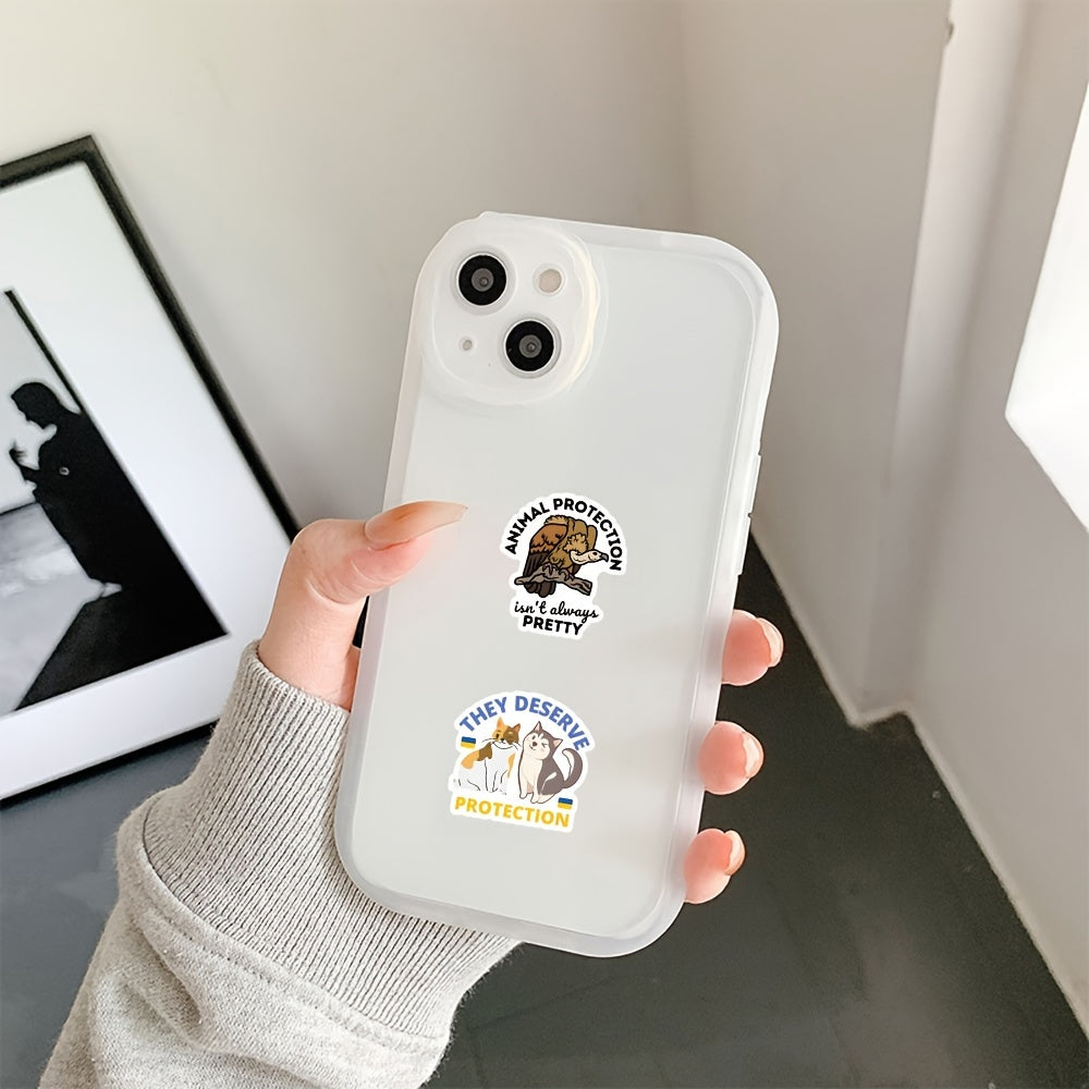 50pcs Cartoon Animal Graffiti Stickers for Phones Computers Cups