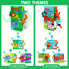 Soft Cloth Crinkle Books Sensory Toys for Infant Toddler