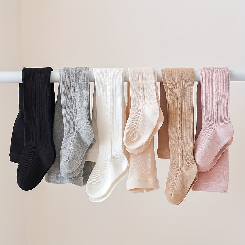 Girls Plain Leggings Breathable Comfortable Tights Socks For Kids