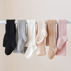 Girls Plain Leggings Breathable Comfortable Tights Socks For Kids