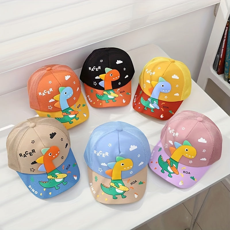 Kids Dinosaur Baseball Cap Mesh Sun Screen Sport Hat Outdoor Hiking Beach