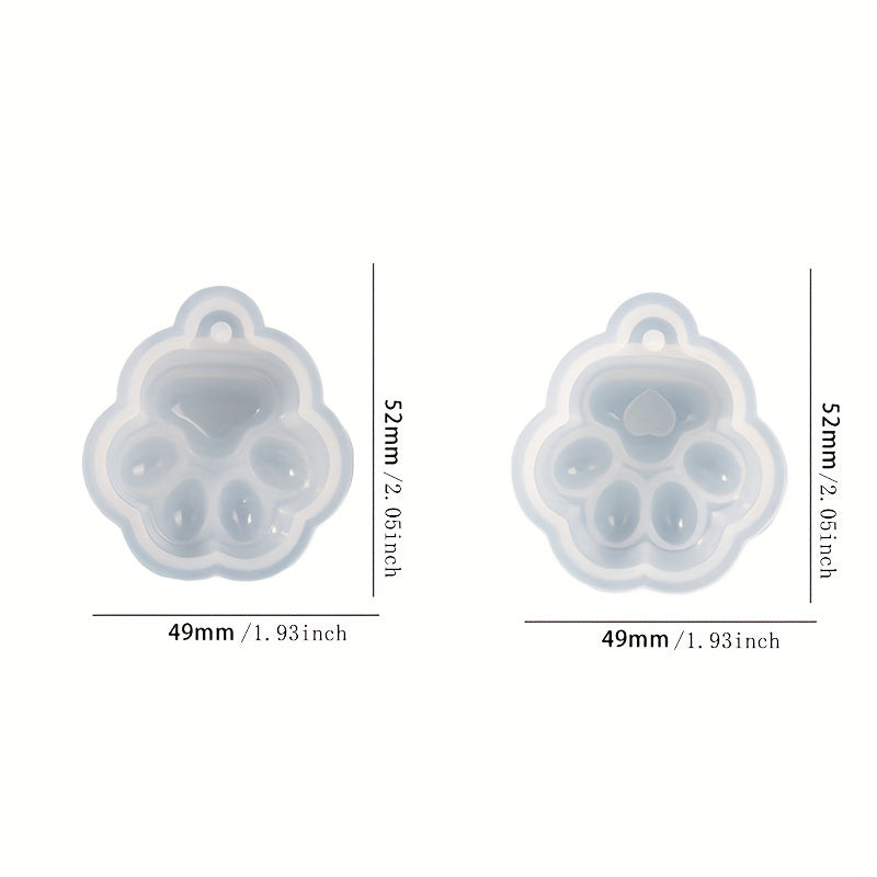 Epoxy Cat Paw Silicone Resin Mold For Crafts Keychain Pendant
