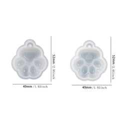 Epoxy Cat Paw Silicone Resin Mold For Crafts Keychain Pendant