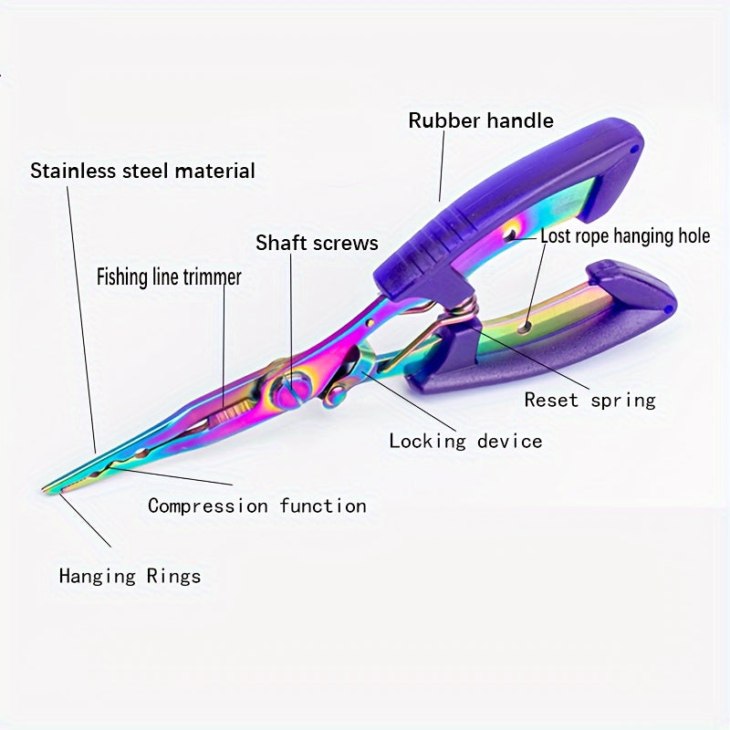 Multifunctional Fishing Pliers Scissors Line Cutter Hook Remover