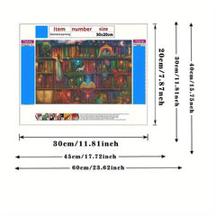 Enchanting Bookshelf Fantasy Diamond Painting Kit