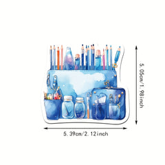 50pcs Cartoon Learning Items Stickers - Handbook Phone Case Water Cup Decor