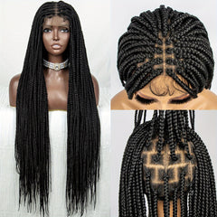 Synthetic Lace Braided Wigs for Women Girls Knotless Box Braids