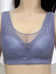 Wireless Lace Bra Full Coverage Comfortable Intimates Underwear