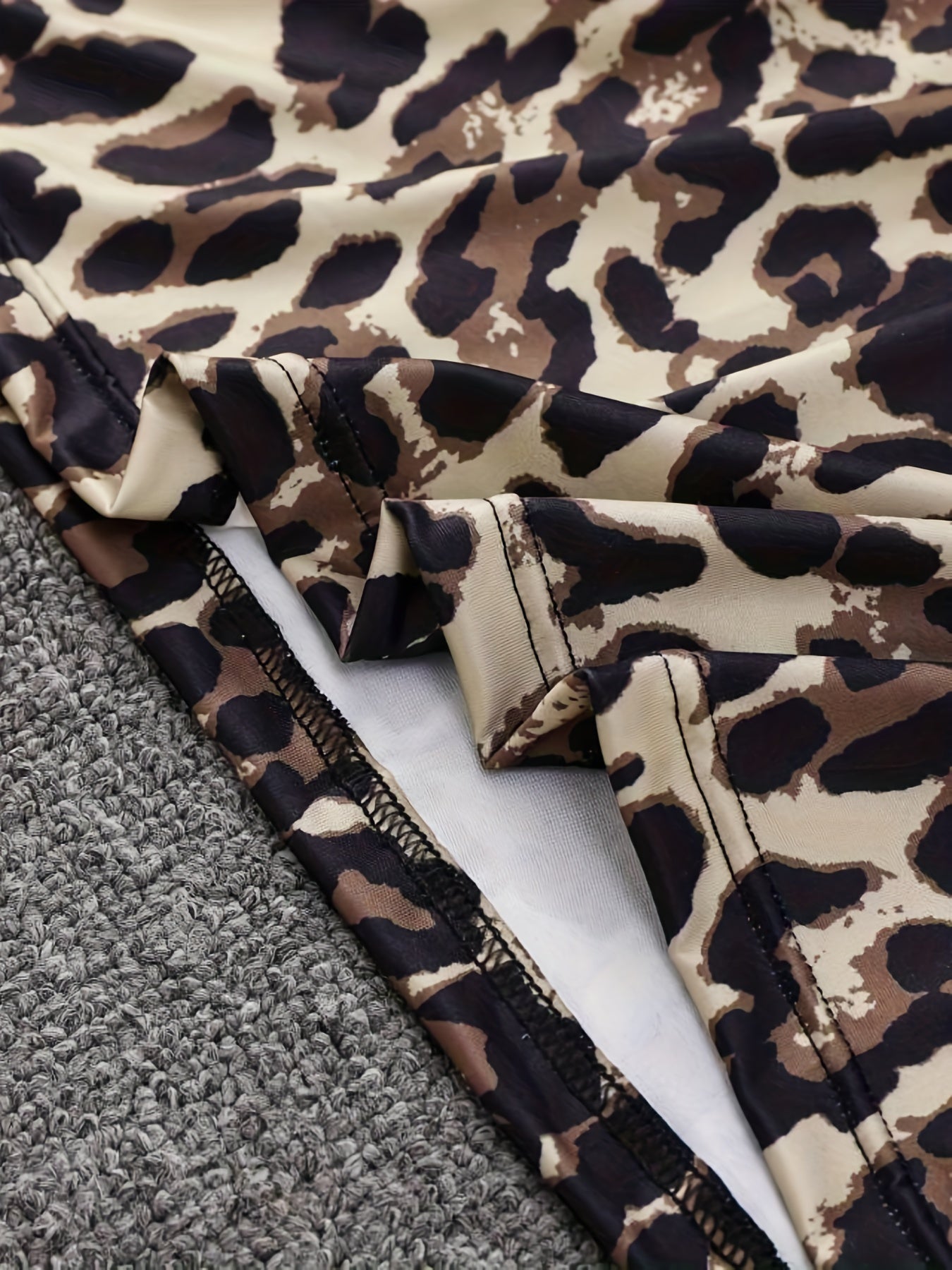 Leopard Print Satin Cami Nightdress