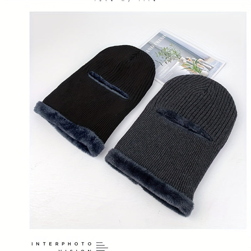 Men's Thickened Windproof Balaclava Hat for Winter Outdoor Activities