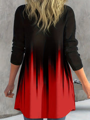 Women's Plus Ombre Long Sleeve Open Front Cardigan