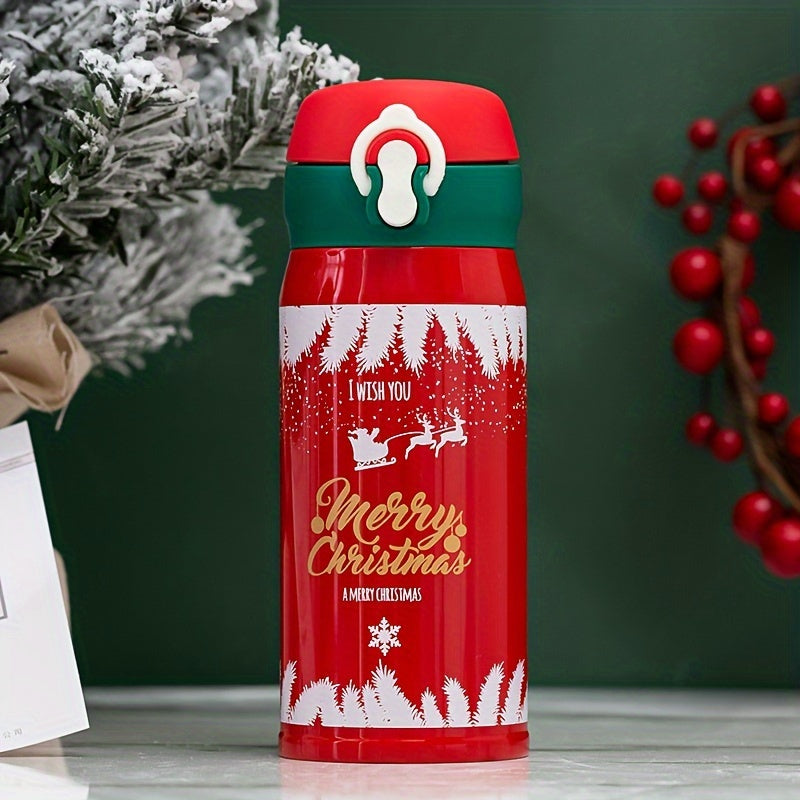 Christmas Printed Insulation Water Cup Stainless Steel Bottle 500ml