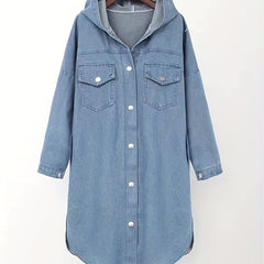 Hooded Longline Denim Jacket