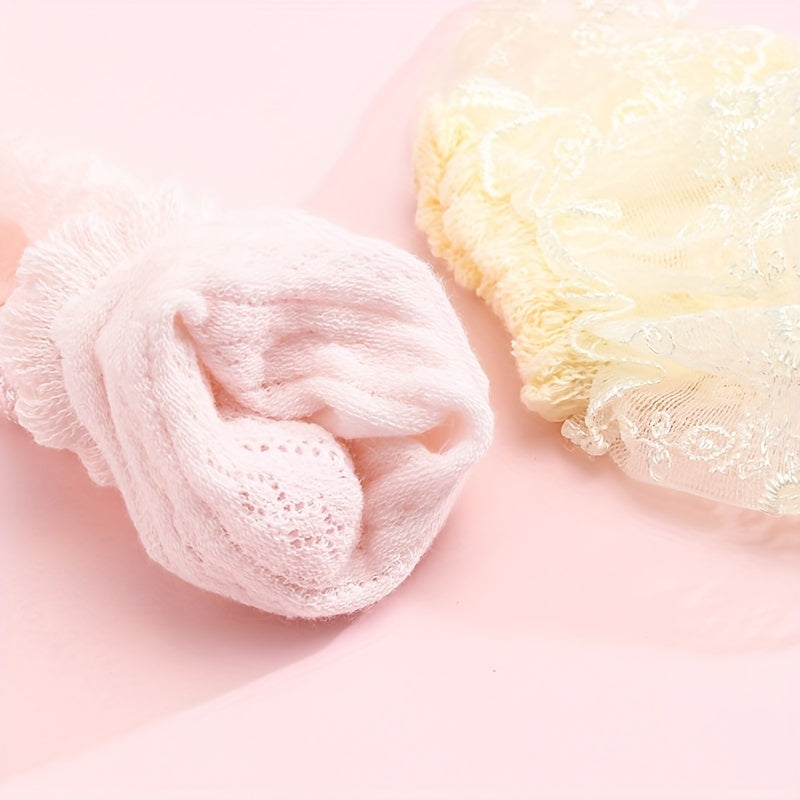 3 Pairs Baby Girls Lace Ruffled Socks Children's Socks
