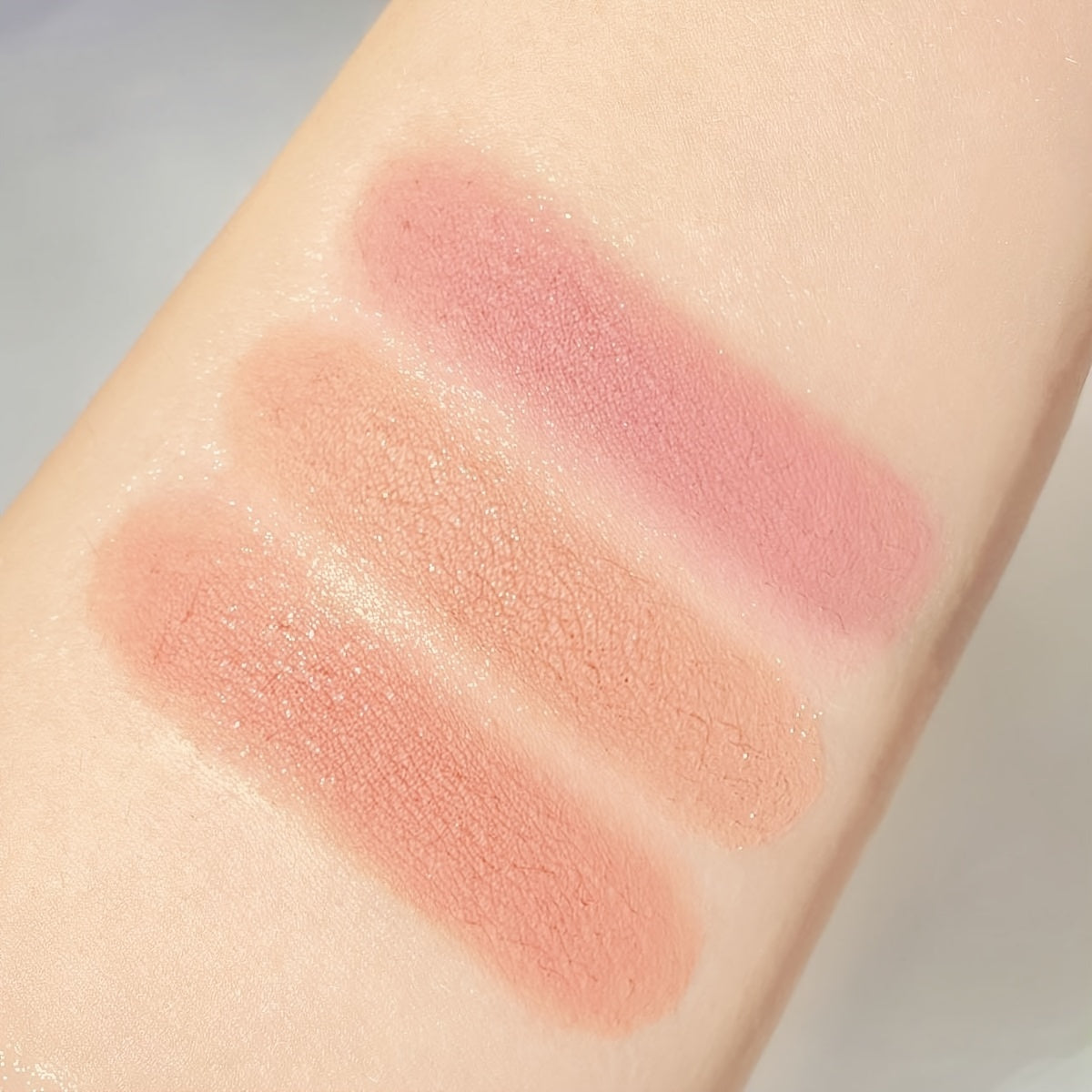 Secret Garden Tri Blush Eye Shadow Rose Milk Natural Matte Makeup